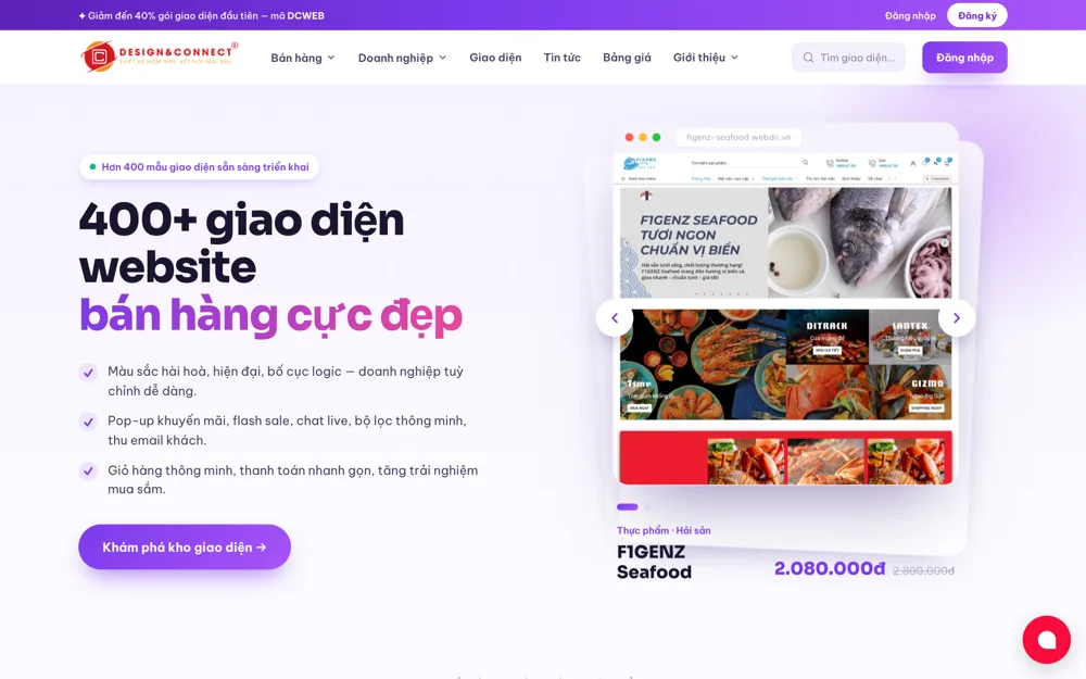 Hệ thống website bán giao diện